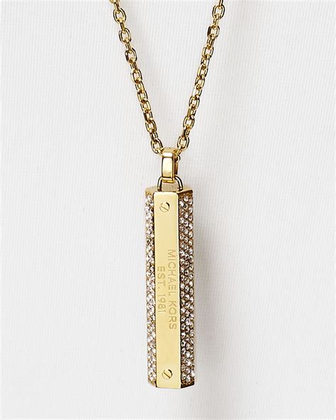 michael kors initial necklace|michael kors necklace and earrings.